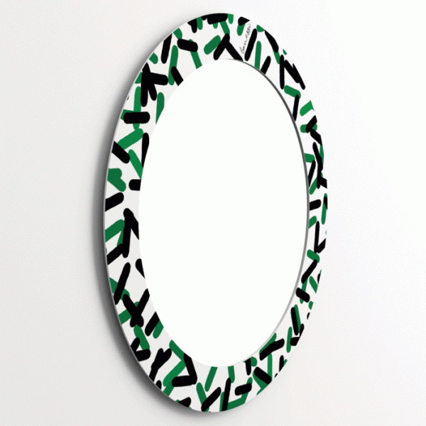 Настенное Зеркало PILLS  в раме с минималистическим принтом — изображение 2