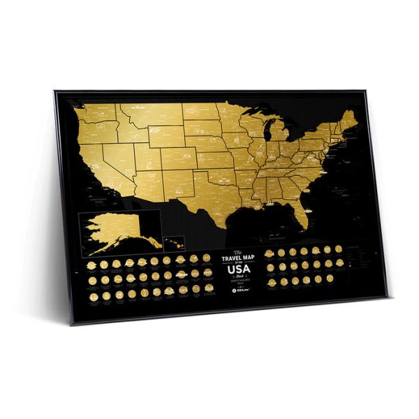 Карта travel map usa black — изображение 14