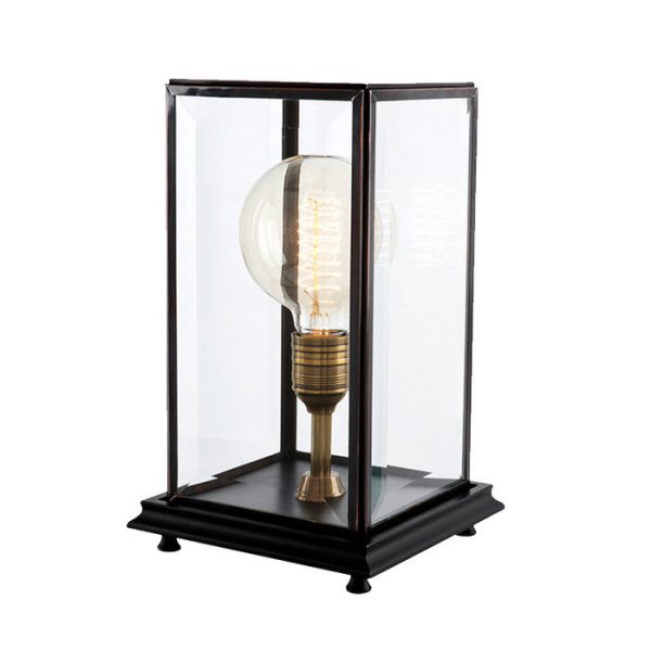 Настольная лампа  Easton с плафоном  из прозрачного стекла со скошенными краями — изображение 2