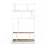 Стеллаж Makella white темный дуб