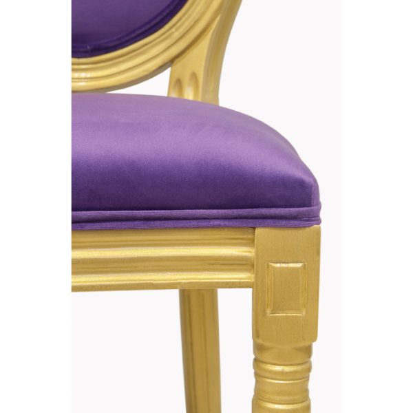 стул с мягкой обивкой Volker violet gold — изображение 5