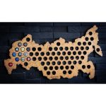 Копилка для пивных крышек ANTON ANTON Карта России из натуральной березовой фанеры — изображение 2