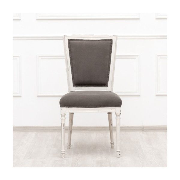 Стул PARIS с обивкой из ткани серого цвета — изображение 2