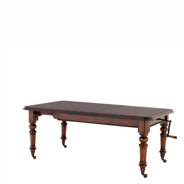 Раздвижной обеденный стол на колесиках  Table Trafalgar из натурального дерева — изображение 2