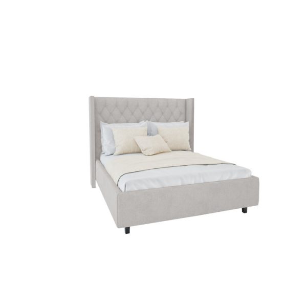 Кровать Wing-2 200x200 см  Велюр Бежевый — изображение 2