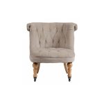 Кресло Amelie French Country Chair Серо-бежевый Вельвет