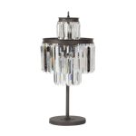 Дизайнерская настольная лампа из металла и стекла