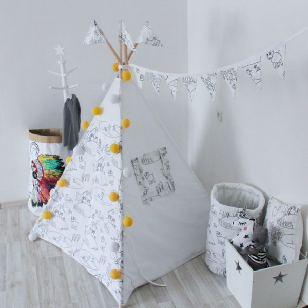 Тканевая корзина-раскраска Painter из 100% хлопка — изображение 4