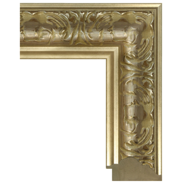 Настенное Зеркало Мариэль Белое Золото — изображение 2