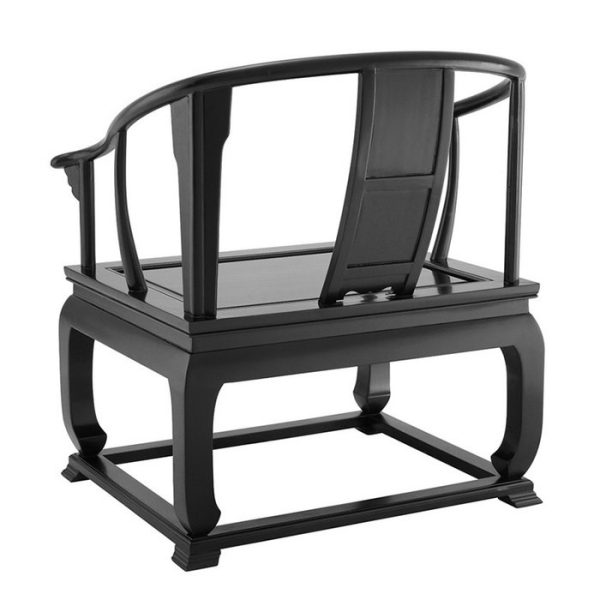 Кресло  Lotus из дерева лакированного черного цвета — изображение 2