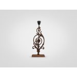 Настольная Лампа на подставке без абажура из состаренного дерева