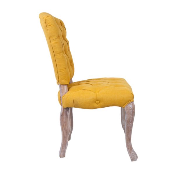 стул с мягкой обивкой Gamila yellow — изображение 2