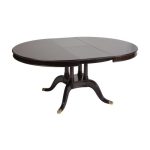 Раскладной обеденный стол из дерева с металлической фурнитурой — изображение 4