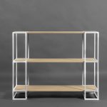 Стеллаж Smolling 3 white светлый дуб