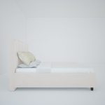 Кровать в отделке бежевым велюром Royal Black 160х200 — изображение 5