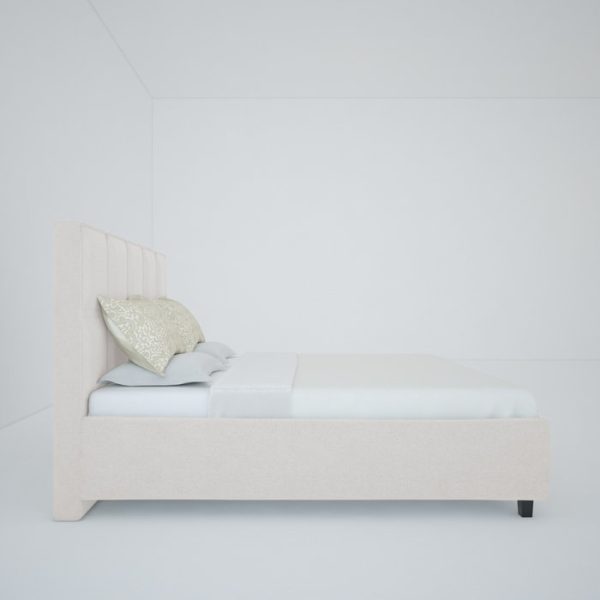 Кровать в отделке бежевым велюром Royal Black 160х200 — изображение 5