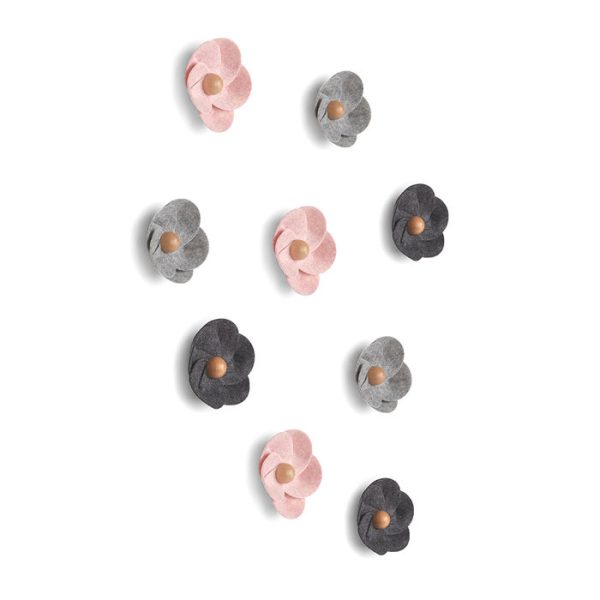 Декор для стен (9 штук) Umbra feltra flower разноцветный — изображение 4
