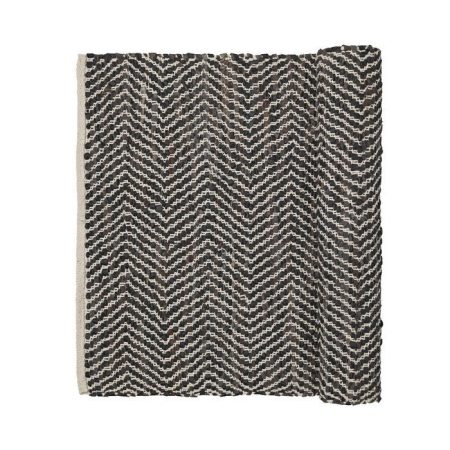 Ковёр Broste ZIGZAG из кожи и хлопка 200х140 см