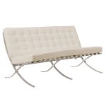 Диван Barcelona Двухместный Молочная Кожа Класса Премиум — изображение 3