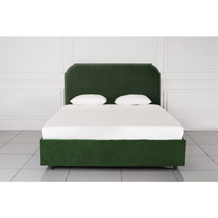 КРОВАТЬ с мягким изголовьем декорированным гвоздями 140х200 см