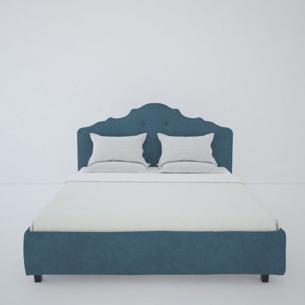 Кровать Palace 140x200 см Велюр цвета морской волны — изображение 4