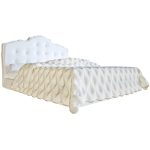 Кровать Annabelle 160х200 см Белая Экокожа