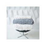 ПЛЕД КРУПНОЙ ВЯЗКИ, БЕЛЫЙ — изображение 2