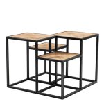 Приставной Журнальный столик Smythson  с деревянной столешницей 