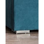 Кровать Bright Mind с обивкой из льна изумрудного цвета 200х200 см — изображение 6