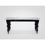 Стол обеденный прямоугольный на резных ножках из дерева махагони