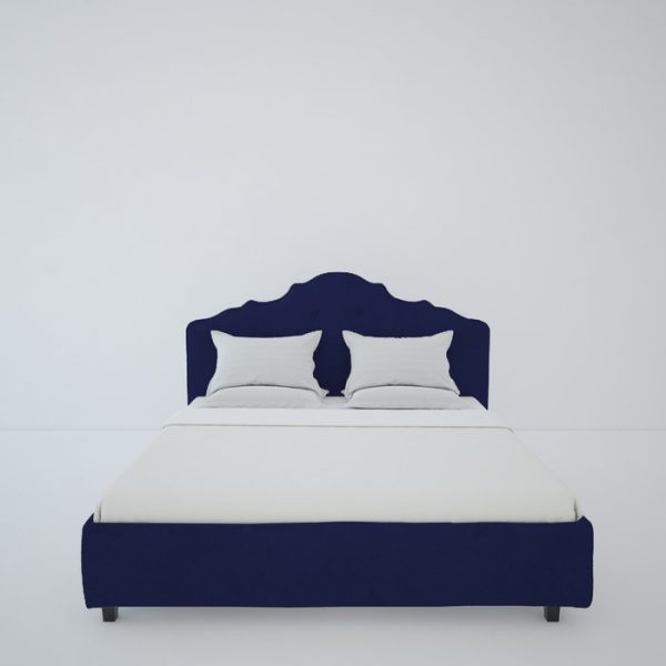 Кровать Palace 200x200 см Велюр Синий — изображение 5