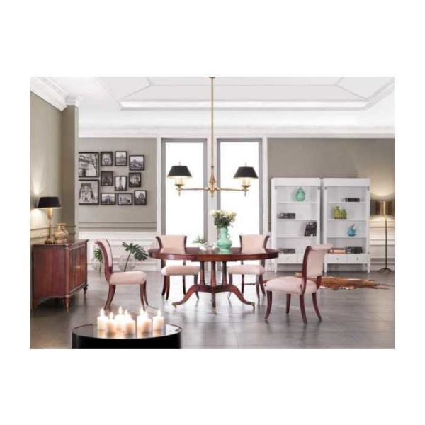 Раскладной обеденный стол из дерева с металлической фурнитурой — изображение 6