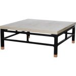 Стол журнальный Fabris с деревянной столешницей