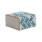 Маленький пуф GAN Bandas из натуральной шерсти