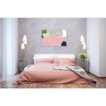 Комплект постельного белья евро с простыней на резинке 160х200 Пудровый