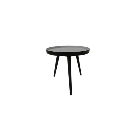 Кофейный столик  Sasha coffee table black круглый из массива дерева