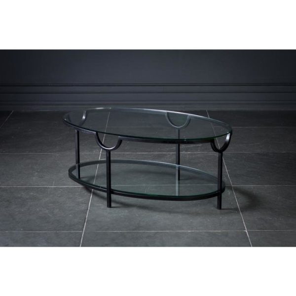 Столик журнальный Олдем с овальной столешницей из стекла — изображение 6