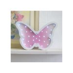 Ночник Бабочка розовая градиент