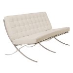 Диван Barcelona Двухместный Молочная Кожа Класса Премиум — изображение 2