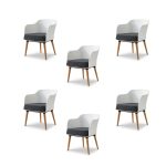 НАБОР ИЗ шести СТУЛЬЕВ CLAUDIO BELLINI С ЭРГОНОМИЧНОЙ СПИНКОЙ