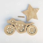 Ночник Мотоцикл из дуба	