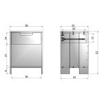 Прикроватная тумбочка  JADE NIGHTSTAND WHITE UNBRUSHED — изображение 3