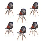 НАБОР ИЗ 6-ти СТУЛЬЕВ НА ДЕРЕВЯННЫХ НОЖКАХ