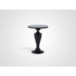 Журнальный Столик круглый из дерева махагони, декорирован старением