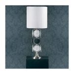 Настольная лампа Jago Anni с абажуром белого цвета