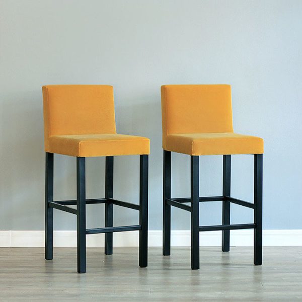 Барный Стул с обивкой из хлопкового бархата — изображение 2