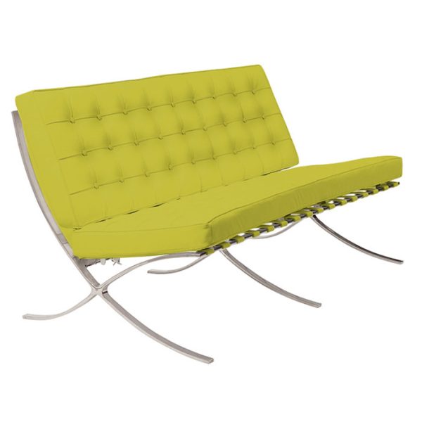 Диван Barcelona Двухместный Лимонная Кожа Класса Премиум — изображение 2