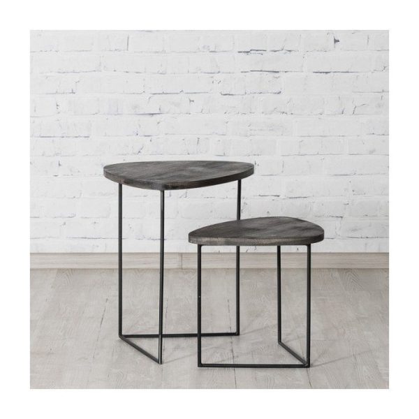 Журнальный столик (2 шт) FRATELI с деревянной столешницей — изображение 4