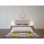 Кровать Wing-2 140x200 см Велюр Пыльная роза — изображение 7