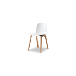 Стул Claudio Bellini белый на деревянных ножках